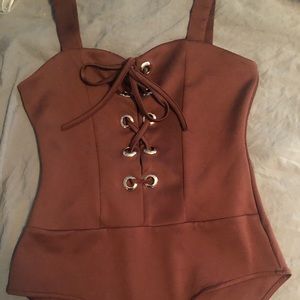Lace-Up Bodysuit